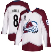 Authentic Cale Makar White Colorado Avalanche 2020/21 Away 2022 Stanley Cup Champions Jersey - Men's